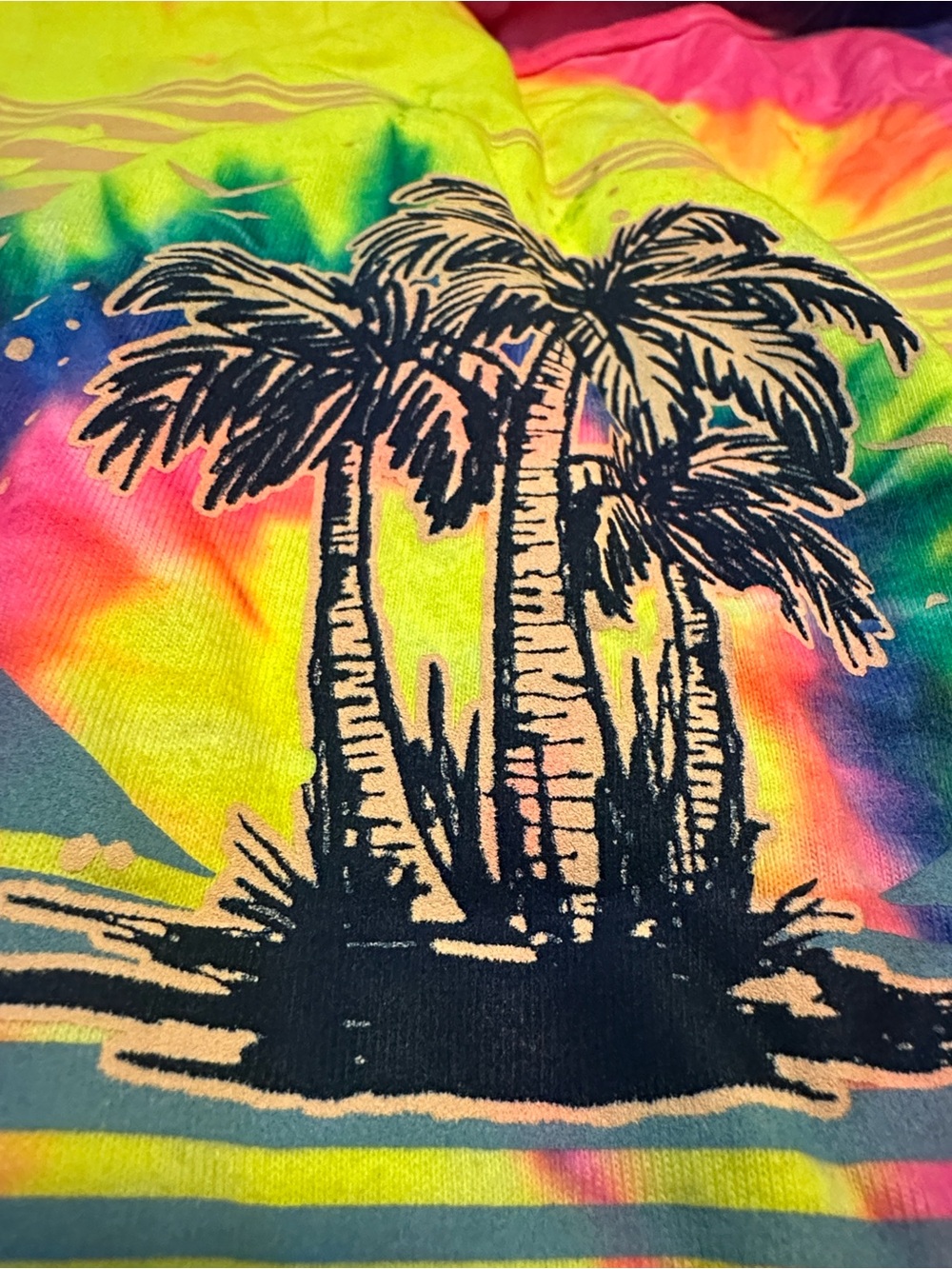 Tie-Dye Palm Tree bathing suit coverup